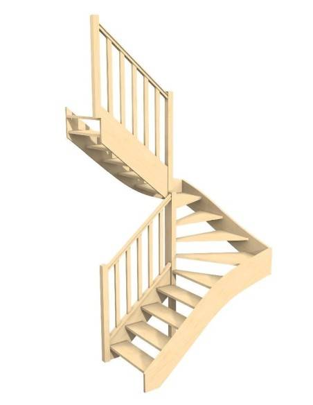 ROCLES + RAMPE A FUSEAU BOIS