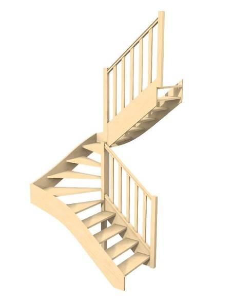 ROCLES + CORRIMANO A FUSO IN LEGNO