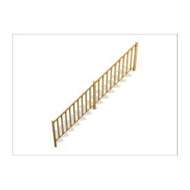 Escalier double 1/4 tournant en hêtre 2