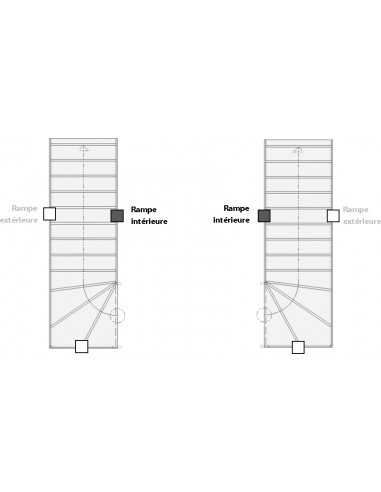 MOLEDE INTERIOR HANDRAIL WITH BLACK METAL RAILS AND WOODEN POSTS
