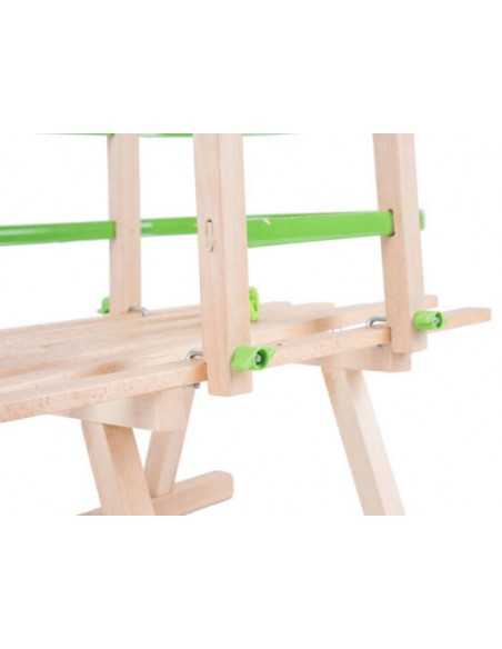 Slitta in faggio con schienale ribaltabile – Carico max 70 kg