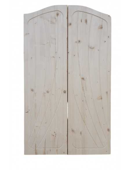 Custom-made western door in wood