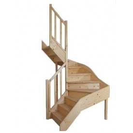 GOULES + RAMPE INTERIEURE A FUSEAU BOIS