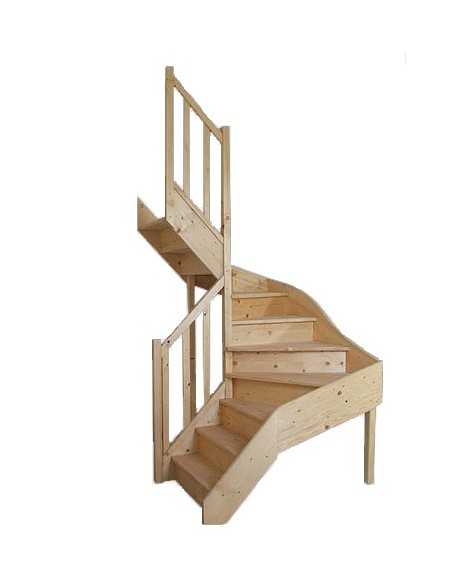 GOULES + RAMPE INTERIEURE A FUSEAU BOIS