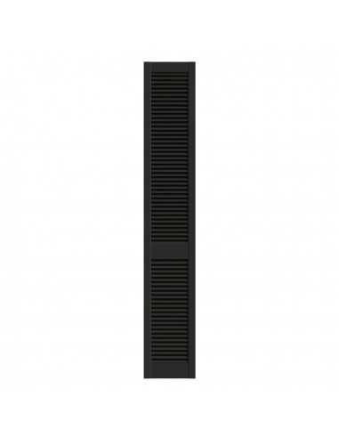 Black lacquered louvred wardrobe door