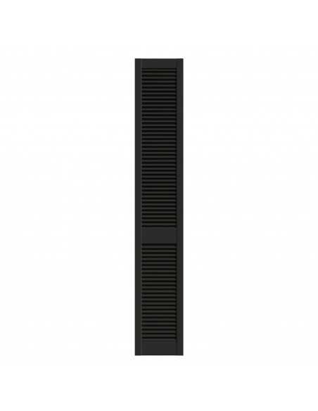 Black lacquered louvred wardrobe door