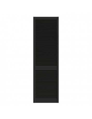Black lacquered louvred wardrobe door
