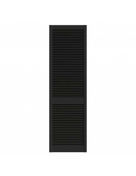 Black lacquered louvred wardrobe door