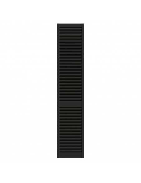 Black lacquered louvred wardrobe door