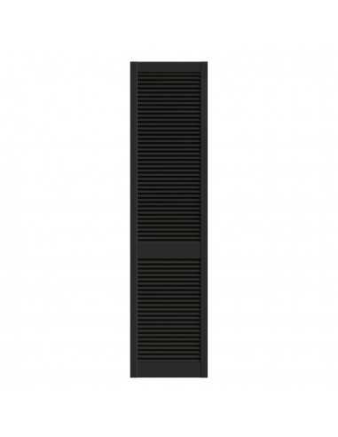 Black lacquered louvred wardrobe door