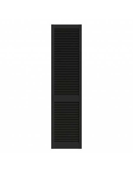 Black lacquered louvred wardrobe door
