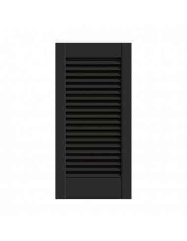 Black lacquered louvred wardrobe door