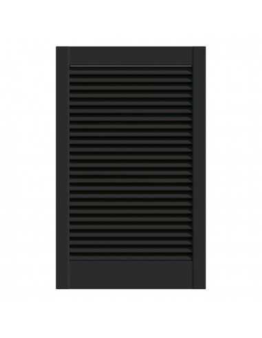 Black lacquered louvred wardrobe door