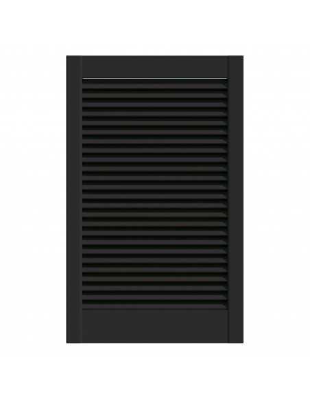PORTE DE PLACARD PERSIENNEE LAQUEE NOIRES