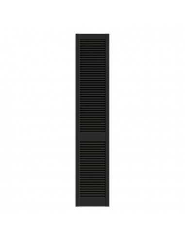 Black lacquered louvred wardrobe door
