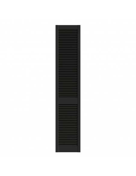 PORTE DE PLACARD PERSIENNEE LAQUEE NOIRES