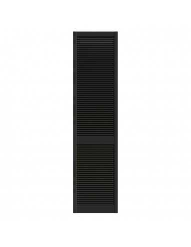 Black lacquered louvred wardrobe door