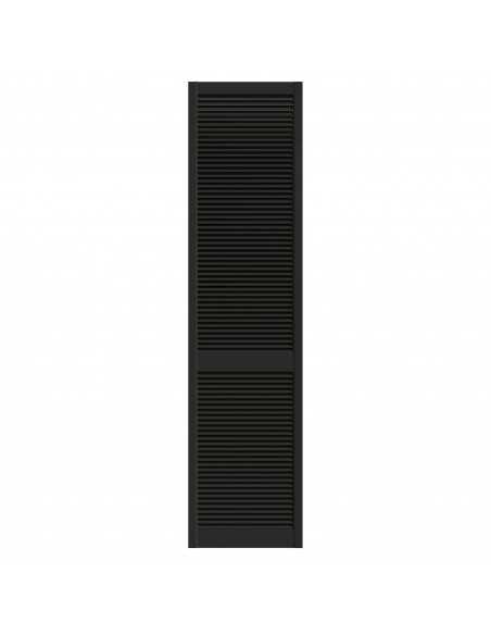 Black lacquered louvred wardrobe door