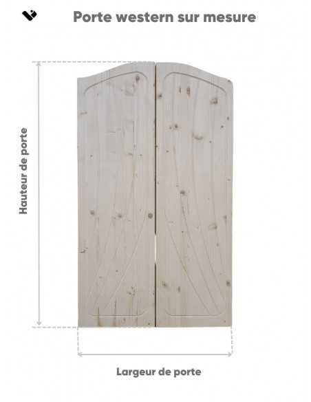 Maßgefertigte Western-Tür aus Holz