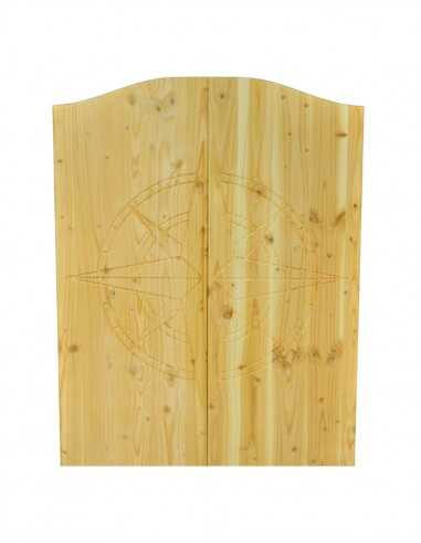 Weathered wood effect - High gendarme hat newel post