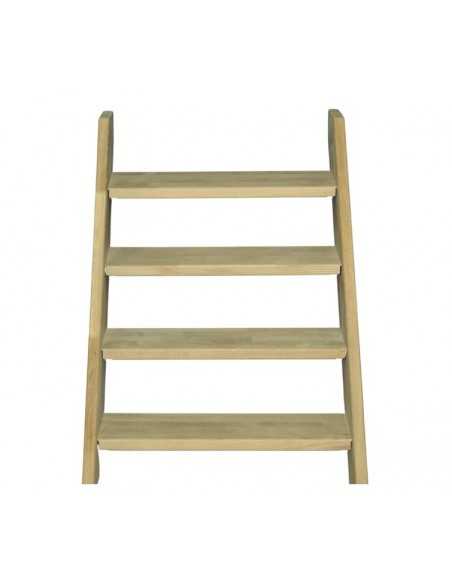 Escalier meunier droit en bois massif – Pente réglable