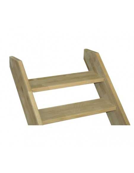 Escalier meunier droit en bois massif – Pente réglable