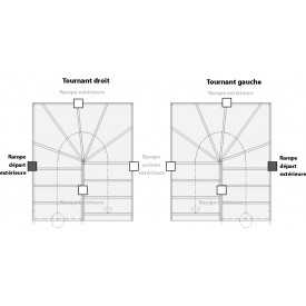 ALBULA EXTERIOR HANDRAIL START SMOOTH BLACK METAL