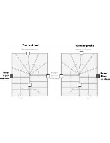 ALBULA EXTERIOR HANDRAIL START SMOOTH BLACK METAL