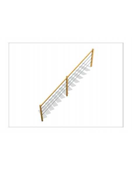 BAVAT RAMPE EXTERIEURE LISSES METAL NOIR