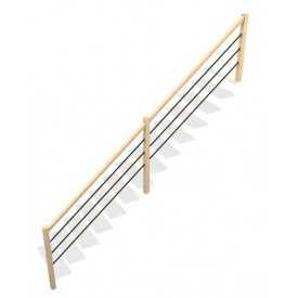 CHEVALARD RAMPE STANDARD HETRE A LISSES METAL NOIR