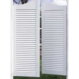 White lacquered western door kit with swing pivots