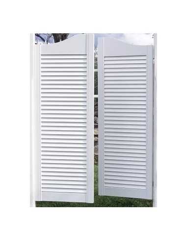 White lacquered western door kit with swing pivots