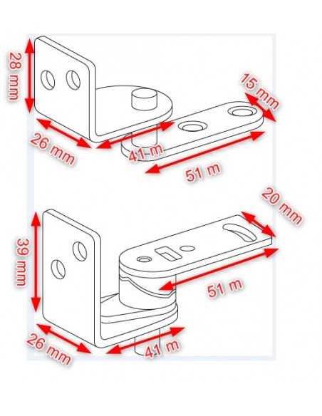 Kit Pivots + Porte Western Laqué Blanc