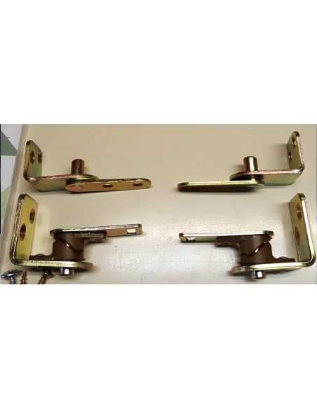 White lacquered western door kit with swing pivot hinges