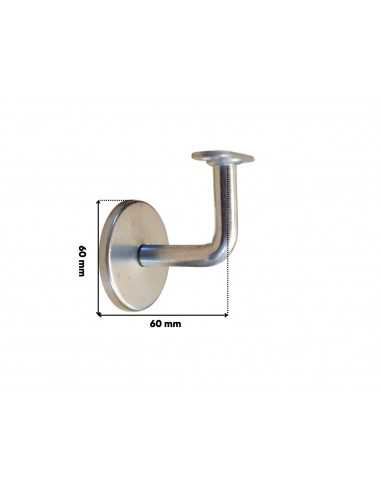 Zinc-Plated Metal Handrail Bracket with Screw Cover