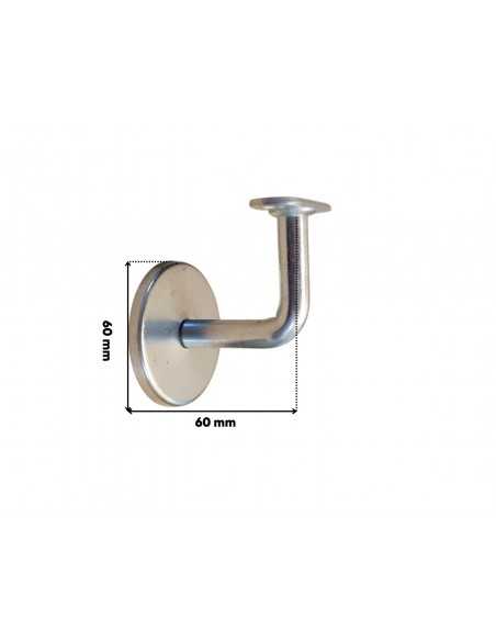 Zinc-Plated Metal Handrail Bracket with Screw Cover