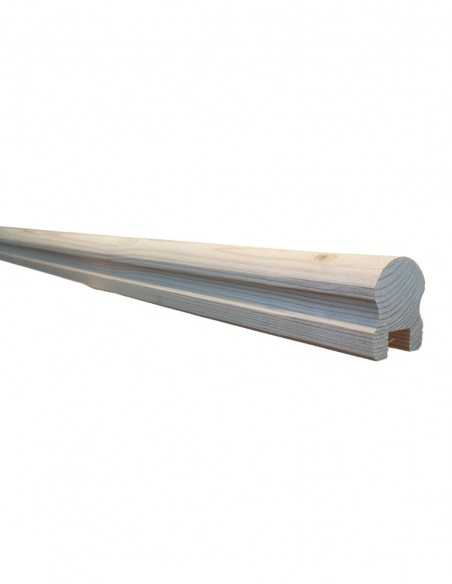 Profilierter Handlauf aus Fichtenholz, 56 × 45 mm