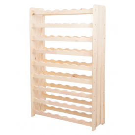 RAW WOOD WINE RACK 63 BOTTLES