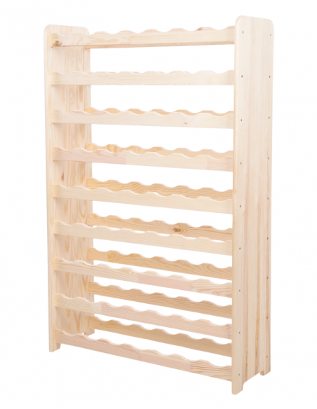 ETAGERE A VIN BOIS BRUT 63 BOUTEILLES
