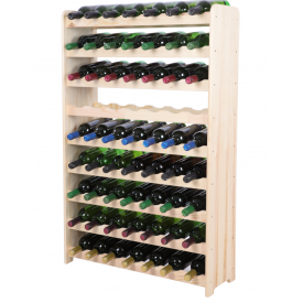 WEINREGAL AUS UNBEHANDELTEM HOLZ FÜR 63 FLASCHEN 2