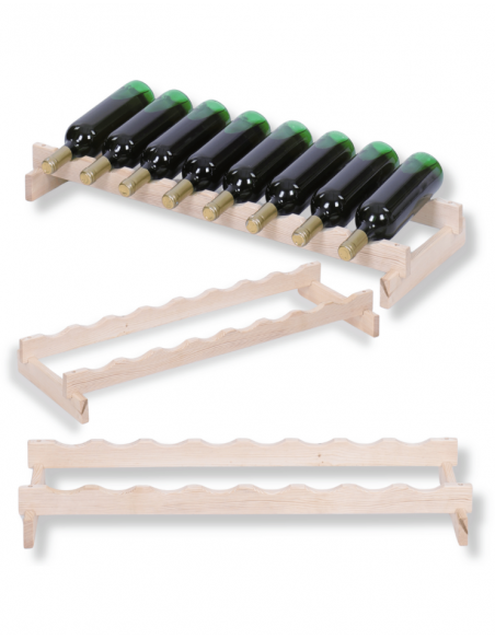 SCAFFALE PER VINO MODULABILE 1 RIPIANO DA 8 BOTTIGLIE
