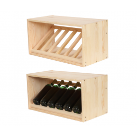 WEINREGAL FÜR 6 SCHRÄG GELAGERTE FLASCHEN