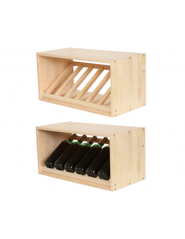 ETAGERE A VIN 6 BOUTEILLES INCLINEES