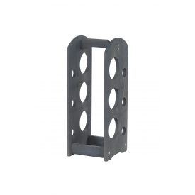 TABLE BOTTLE RACK 6 BOTTLES GREY