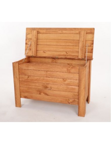Coffre de rangement en bois de pin