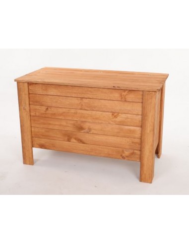 Coffre de rangement en bois de pin
