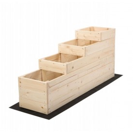 Getrapte moestuinbak met 4 niveaus van grenenhout – 120x30 cm