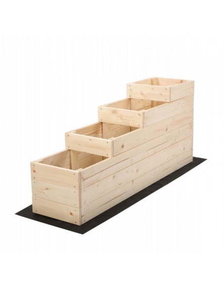 Quadrato orto a scala 4 livelli in pino – 120x30 cm