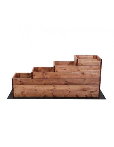 4-tier stepped raised garden bed in pine – 120x30 cm