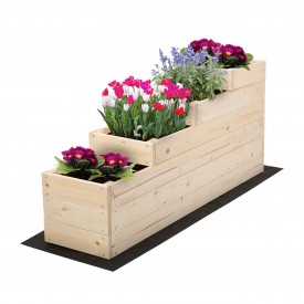 Stufenförmiges Hochbeet aus Kiefernholz mit 4 Ebenen – 120x30 cm 2